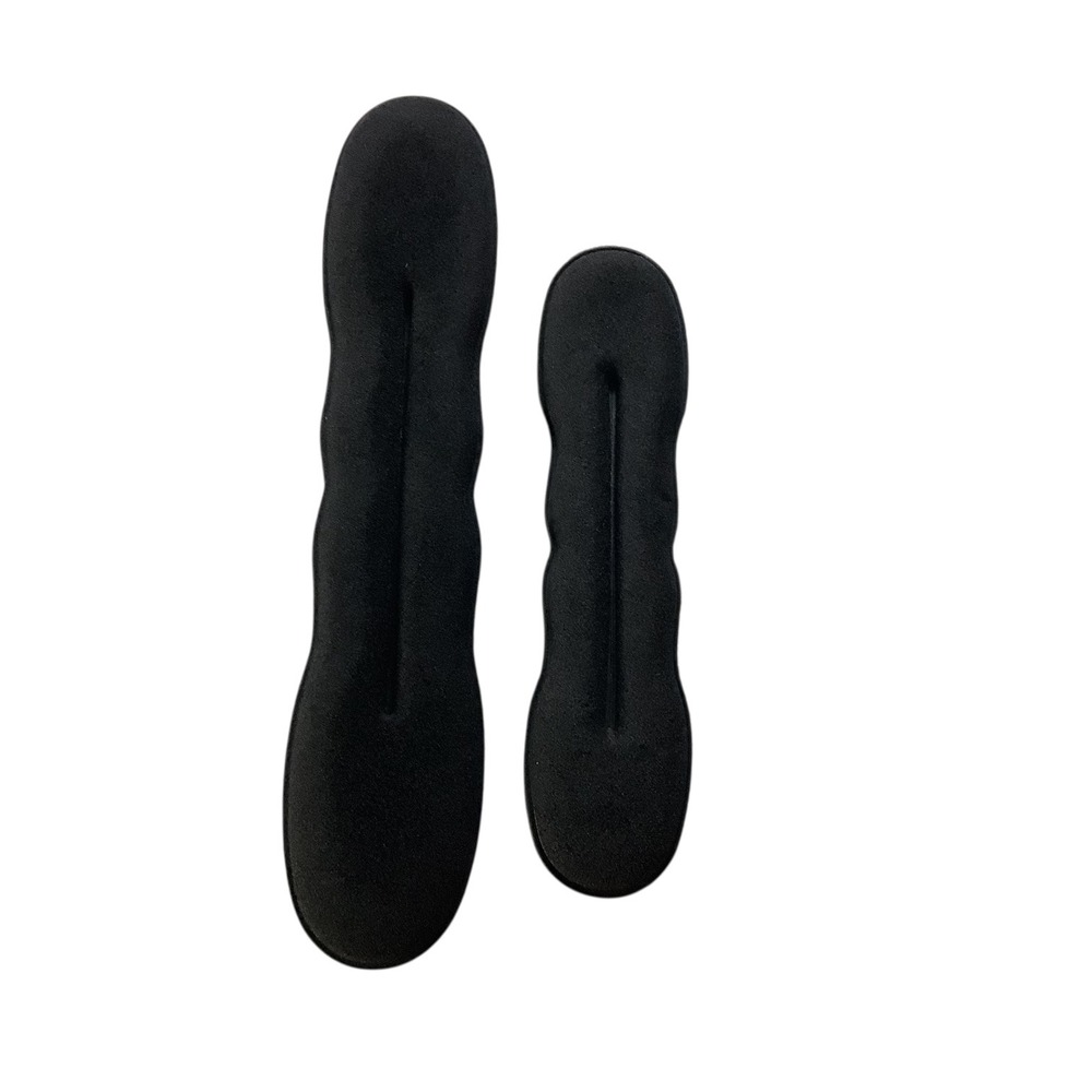 2 Pc Hair‎ Styling Donut Bun Maker Tool Black For Women